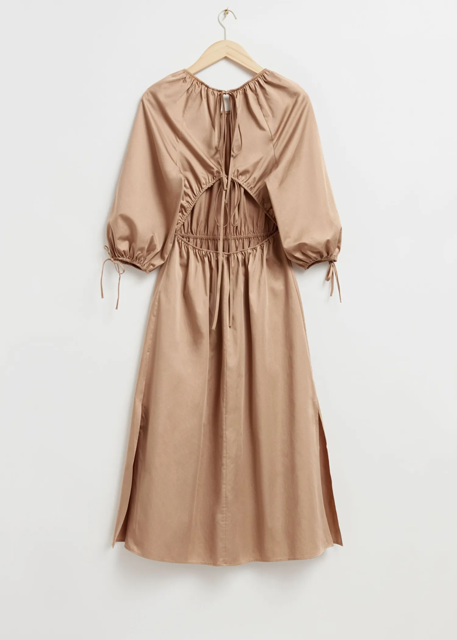 New Midikjole Med Aben Ryg Kvinder Kjoler