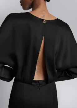 Sale Midikjole Med Aben Ryg Kvinder Kjoler