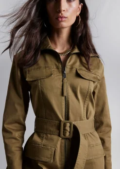 Cheap Midi-Kjole Med Baelte Kvinder Kjoler