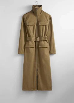 Cheap Midi-Kjole Med Baelte Kvinder Kjoler