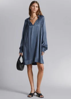 Store Midikjole Med Bindeband Kvinder Kjoler