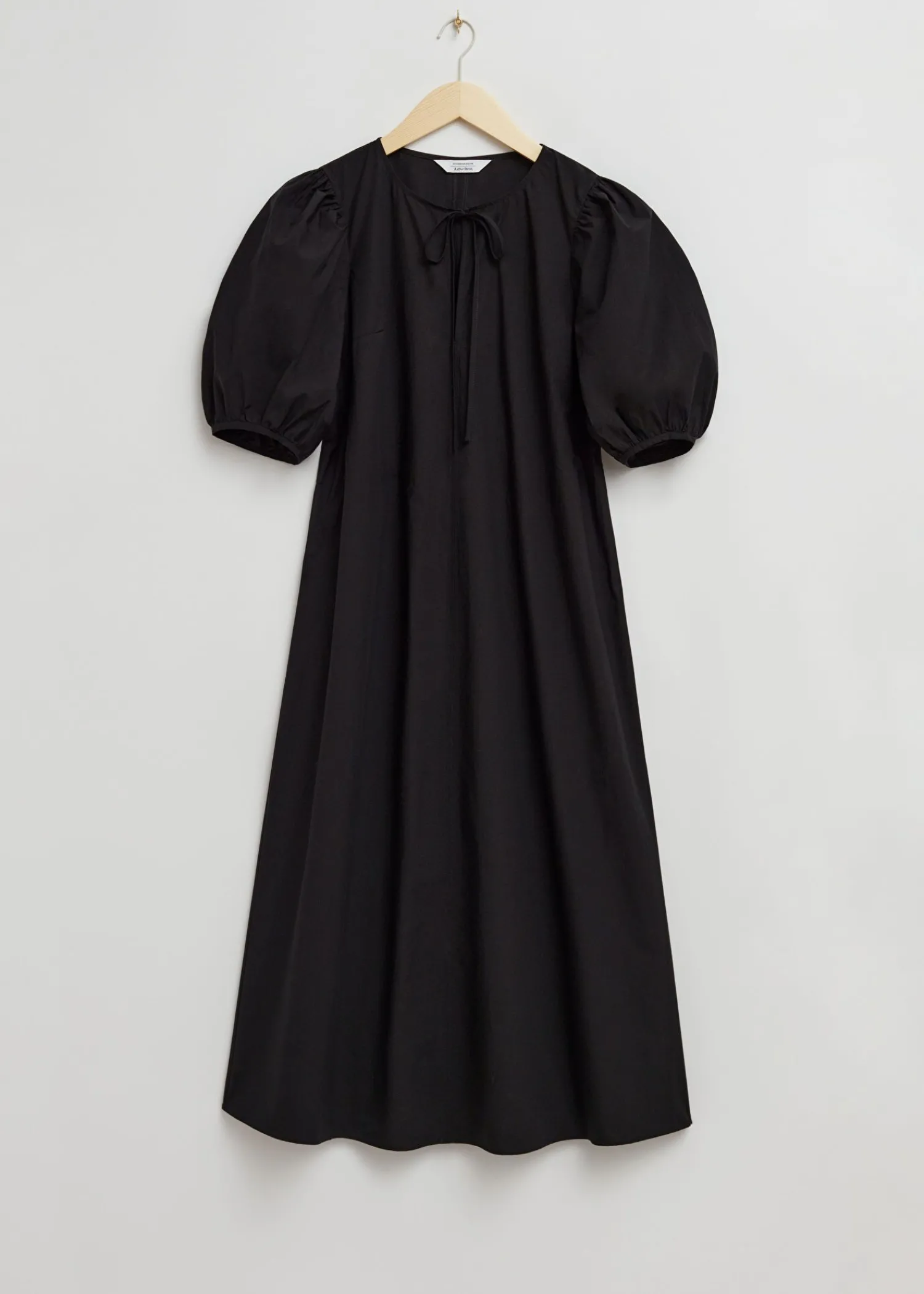 Sale Midi-Kjole Med Puf-Aermer Afslappet Kvinder Kjoler