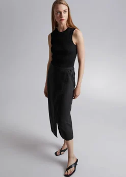 Best Midi-Omslagsnederdel Med Hoj Talje Kvinder Nederdele