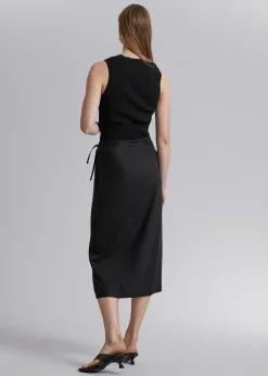 Best Midi-Omslagsnederdel Med Hoj Talje Kvinder Nederdele