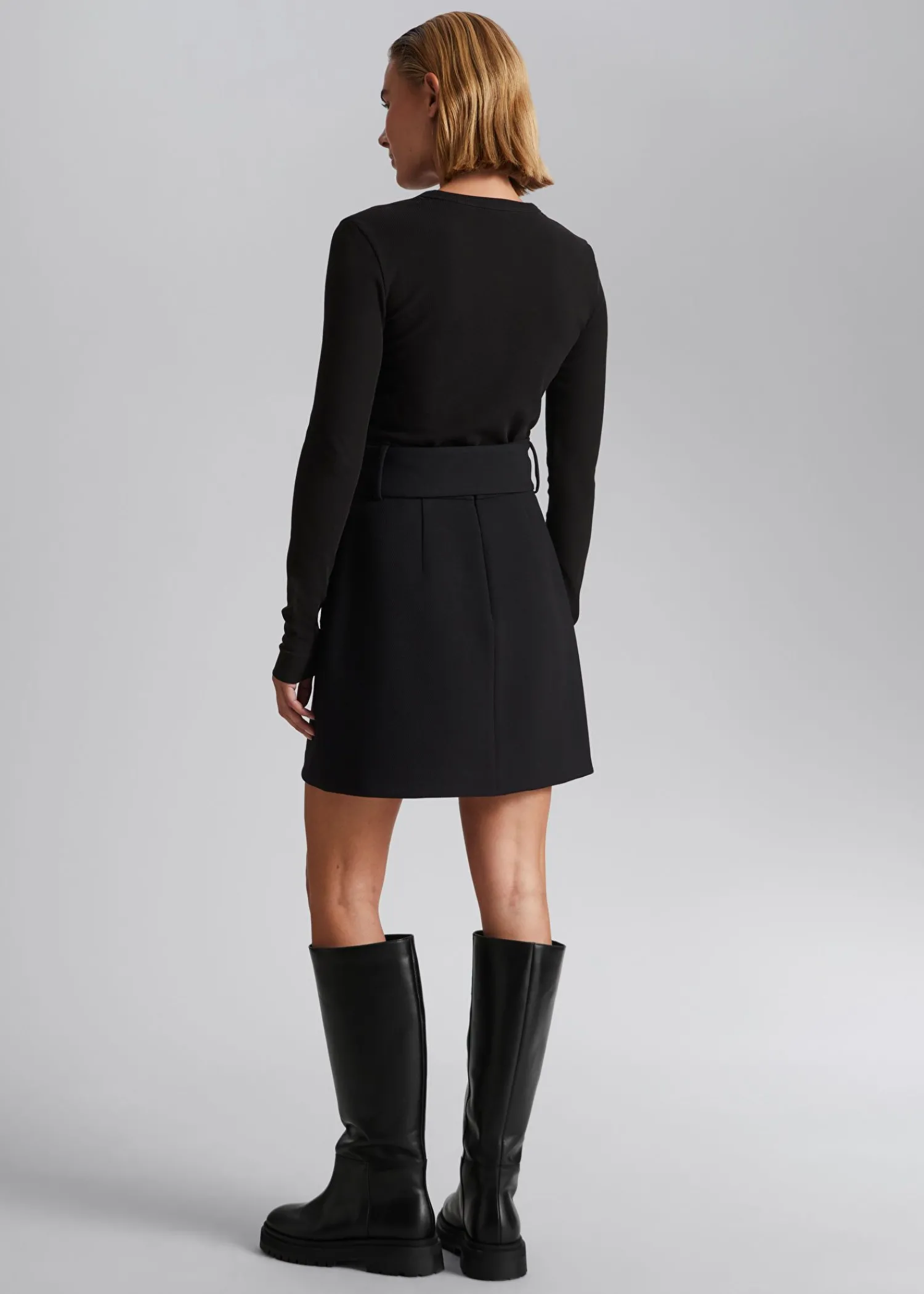 New Mini-Nederdel Med Baelte Kvinder Nederdele