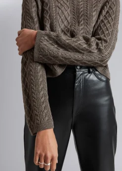 Cheap Mock Neck Merino Jumper Kvinder Strik