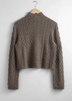 Cheap Mock Neck Merino Jumper Kvinder Strik