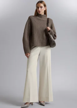 Store Mock Neck Merino Jumper Kvinder Strik