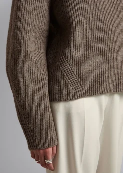 Store Mock Neck Merino Jumper Kvinder Strik