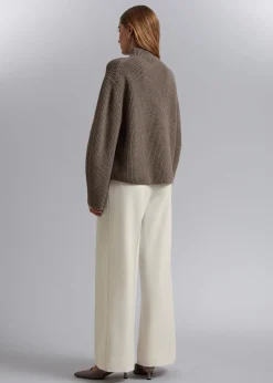 Store Mock Neck Merino Jumper Kvinder Strik