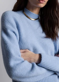 Cheap Mock Neck Uld Jumper Kvinder Strik