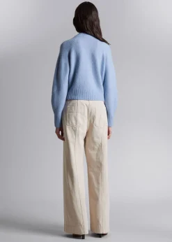 Cheap Mock Neck Uld Jumper Kvinder Strik