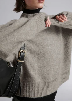 Shop Mock Neck Uld Jumper Kvinder Strik