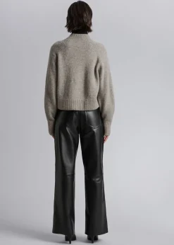 Shop Mock Neck Uld Jumper Kvinder Strik