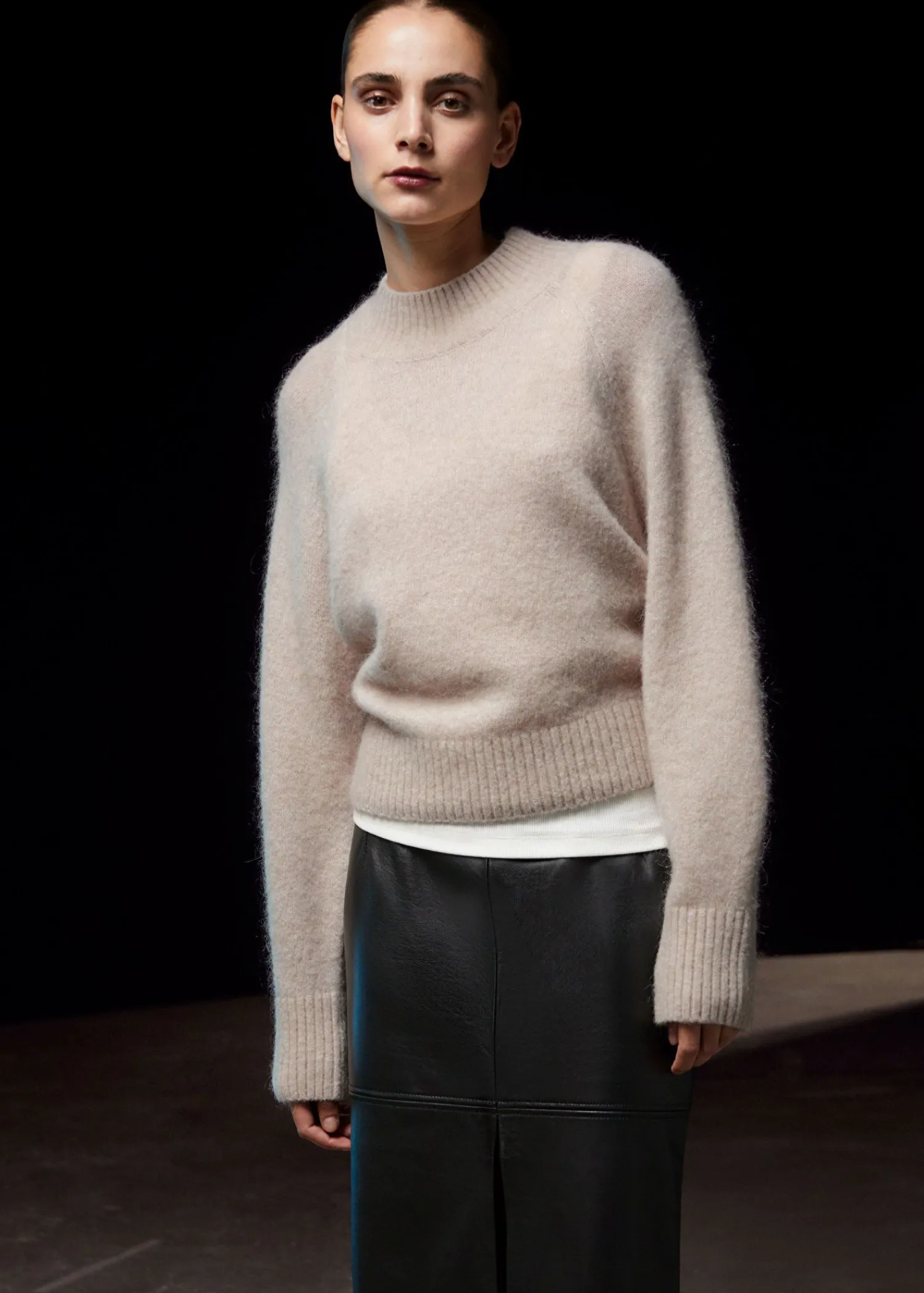 Best Mock Neck Uld Jumper Kvinder Strik