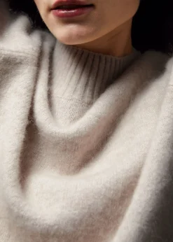 Best Mock Neck Uld Jumper Kvinder Strik