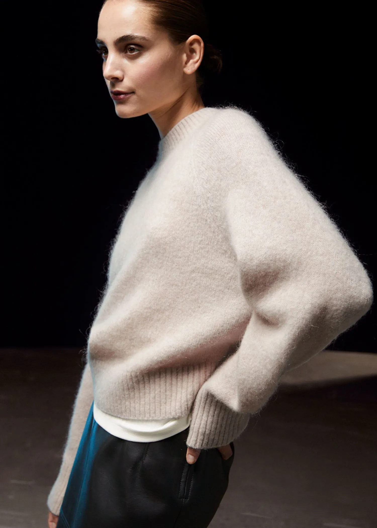 Best Mock Neck Uld Jumper Kvinder Strik