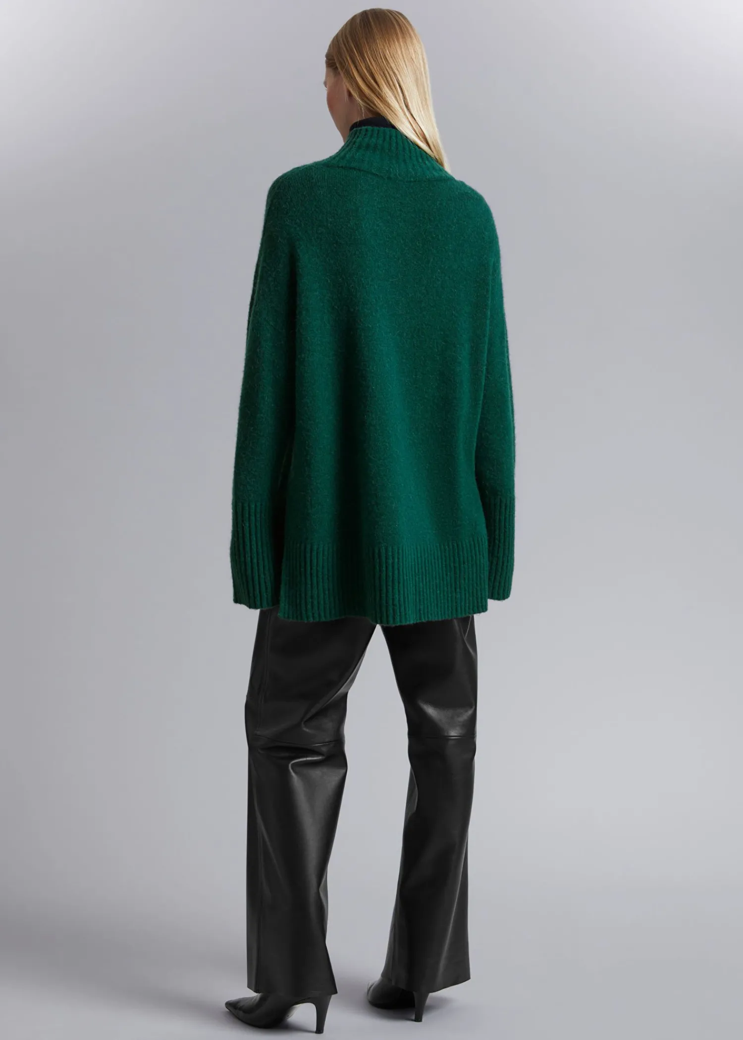 Clearance Mock-Neck Striktroje Kvinder Strik