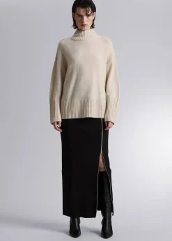 Shop Mock-Neck Striktroje Kvinder Strik