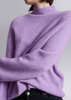 Cheap Mock-Neck Striktroje Kvinder Strik