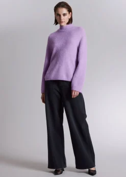 Cheap Mock-Neck Striktroje Kvinder Strik