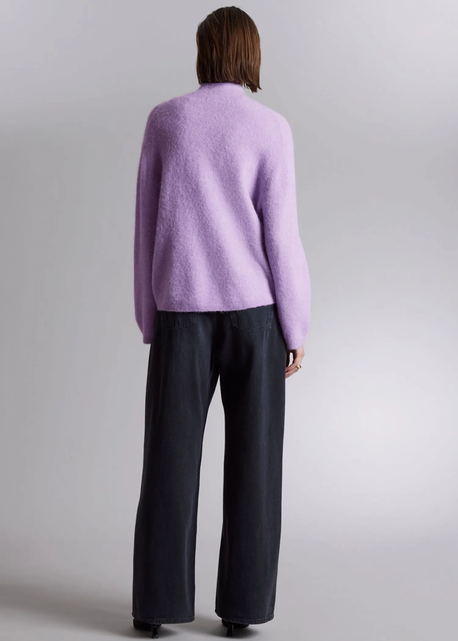 Cheap Mock-Neck Striktroje Kvinder Strik