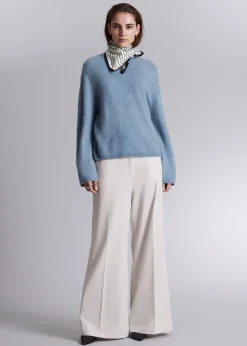 Clearance Mock-Neck Striktroje Kvinder Strik