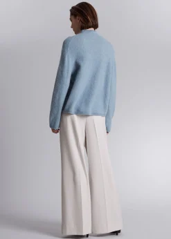 Clearance Mock-Neck Striktroje Kvinder Strik