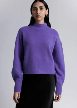 New Mock-Neck Sweater Kvinder Strik