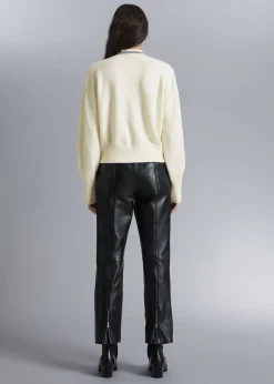 Hot Mock-Neck Sweater Kvinder Strik