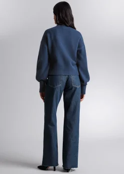 Shop Mock-Neck Sweater Kvinder Denim