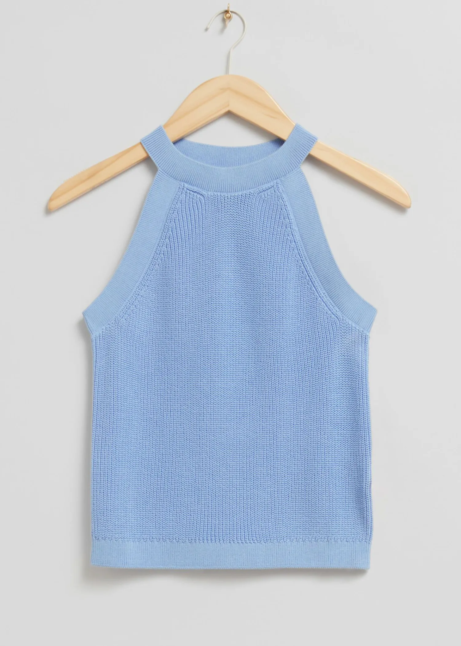 Flash Sale Monteret Halter Strik Top Kvinder Toppe