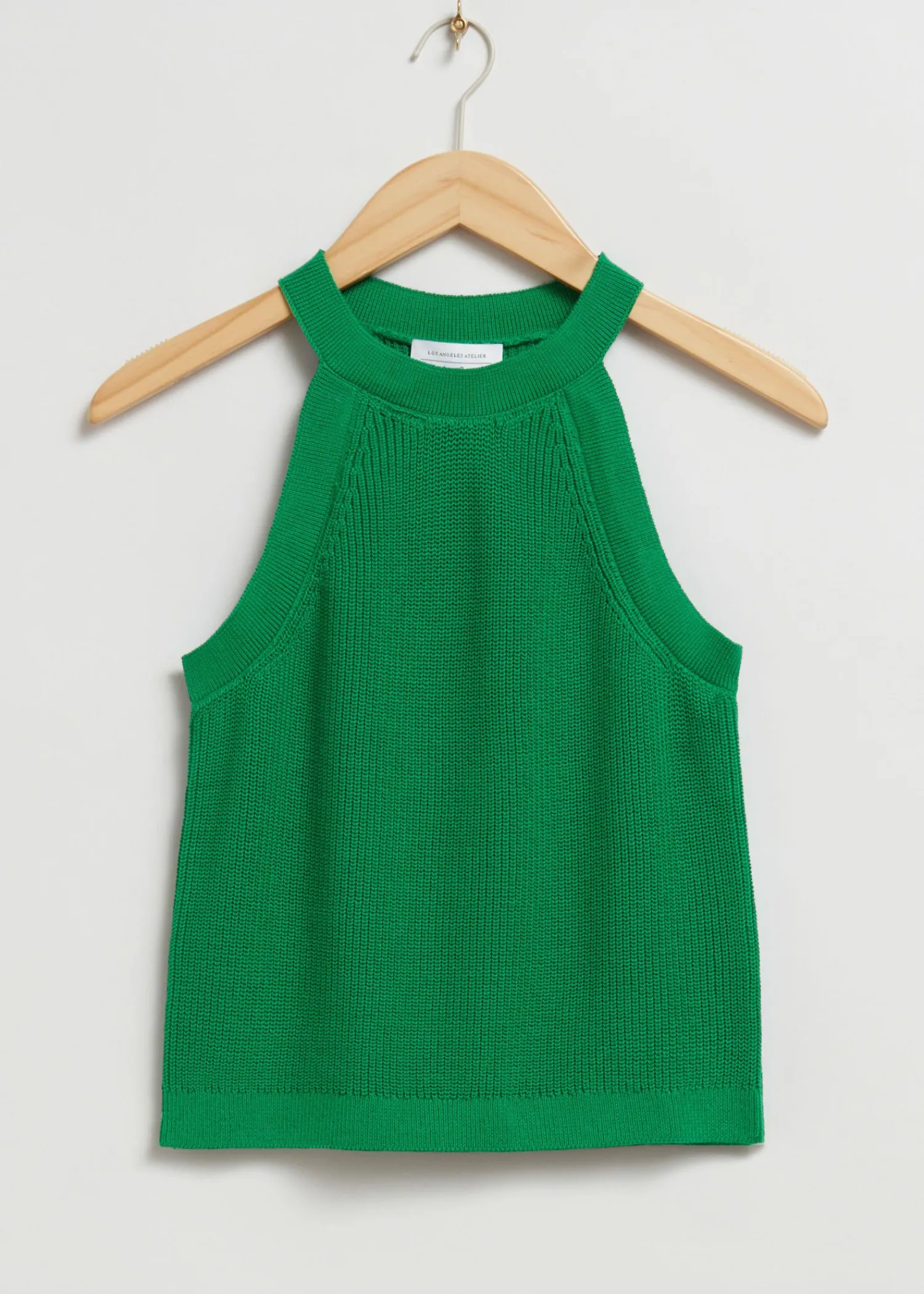 Clearance Monteret Halter Strik Top Kvinder Toppe