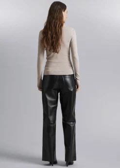 Best Sale Monteret Scoop-Neck Top Kvinder Toppe