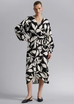 Cheap Omslagskjole Med V-Hals Kvinder Kjoler