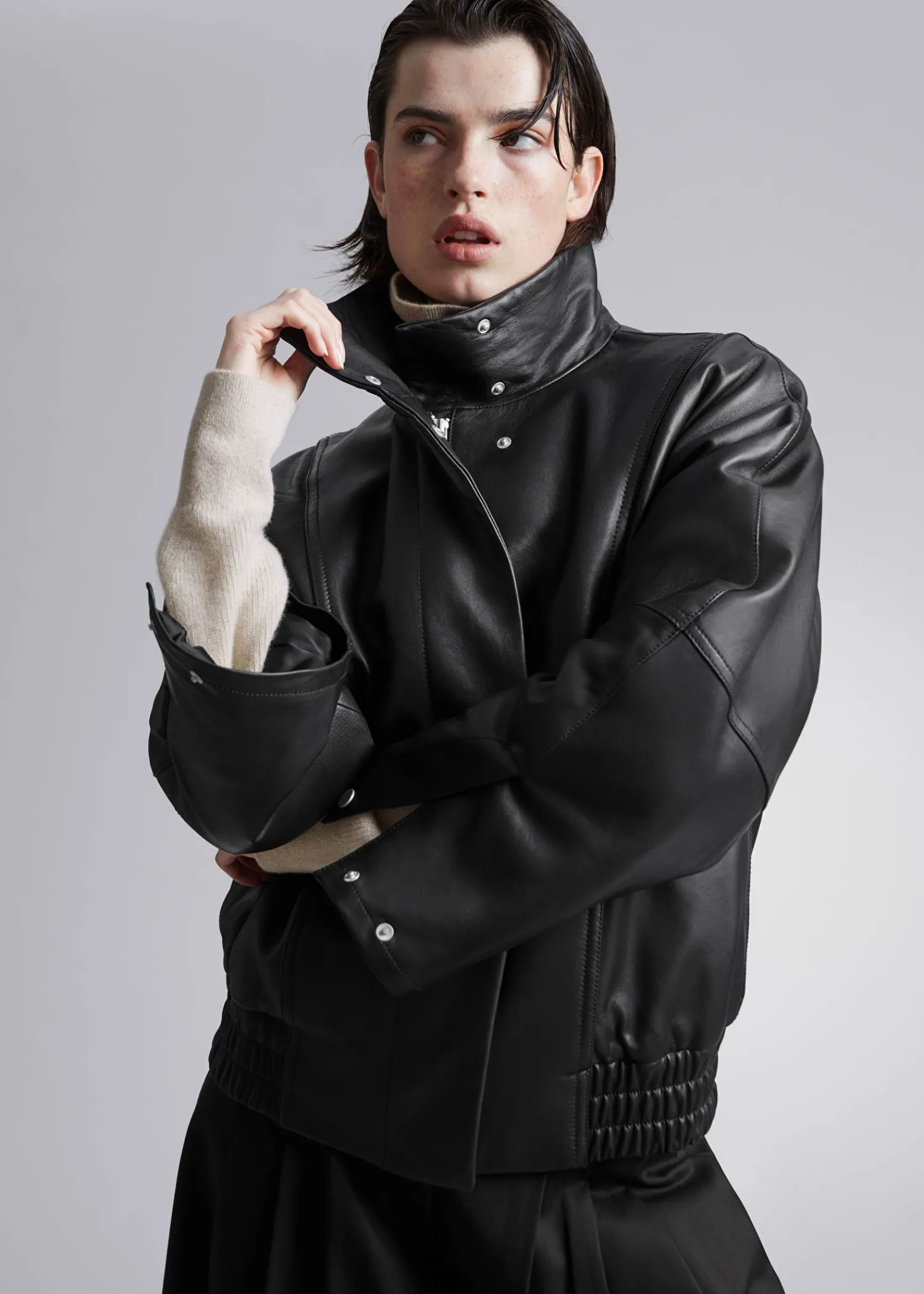 Best Oversized Laederjakke Kvinder Frakker & Jakker