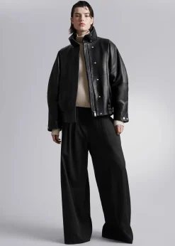 Best Oversized Laederjakke Kvinder Frakker & Jakker