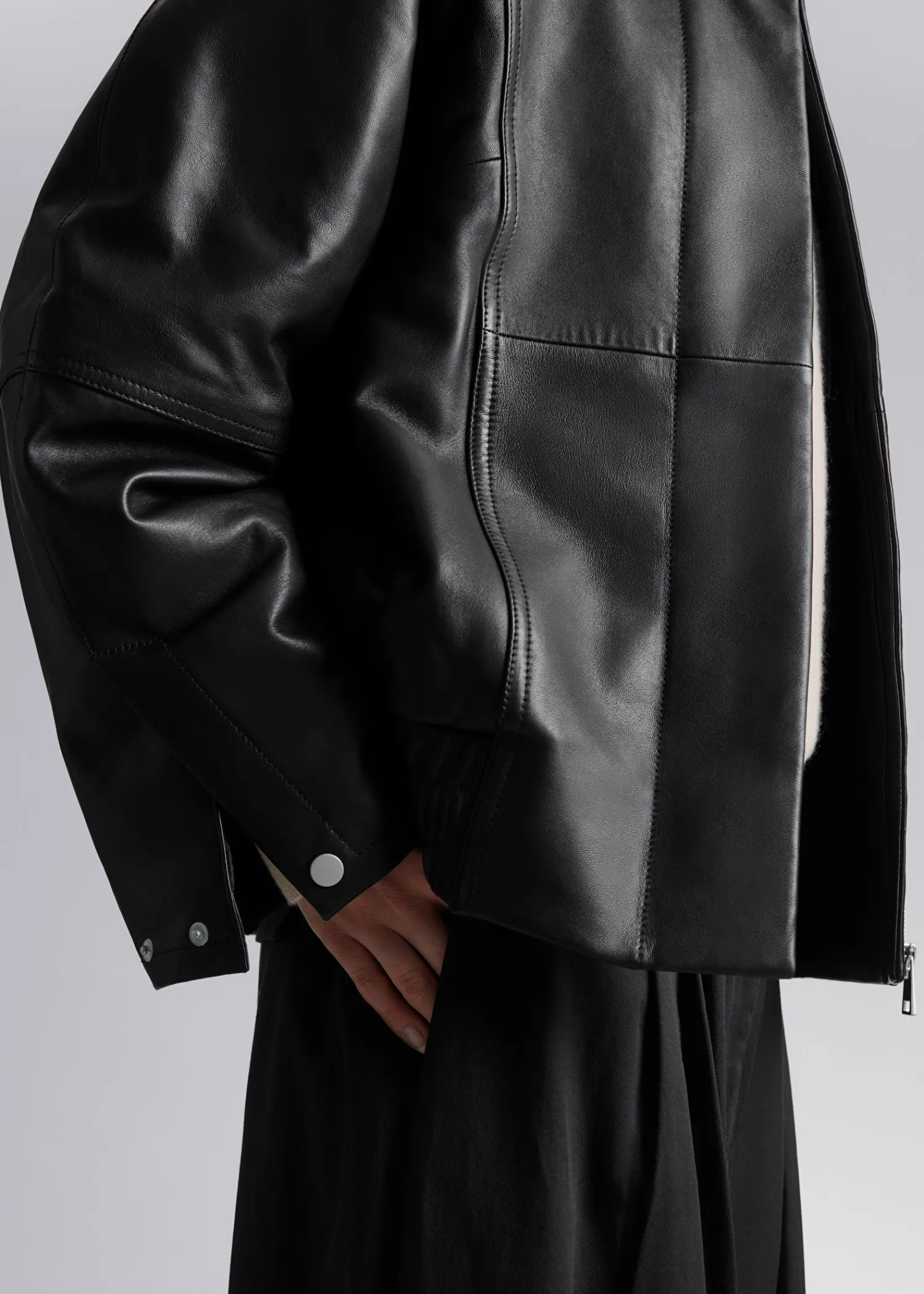 Best Oversized Laederjakke Kvinder Frakker & Jakker