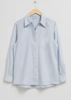 Shop Oversized Patch Pocket Skjorte Kvinder Bluser Og Skjorter