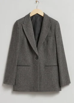 Best Sale Oversized Pinstripe Blazer Kvinder Blazere