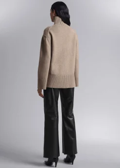 Shop Oversized Rullekrave Merino Troje Kvinder Strik