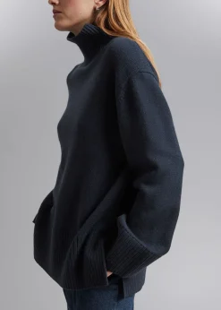 New Oversized Rullekrave Merino Troje Kvinder Strik