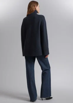 New Oversized Rullekrave Merino Troje Kvinder Strik