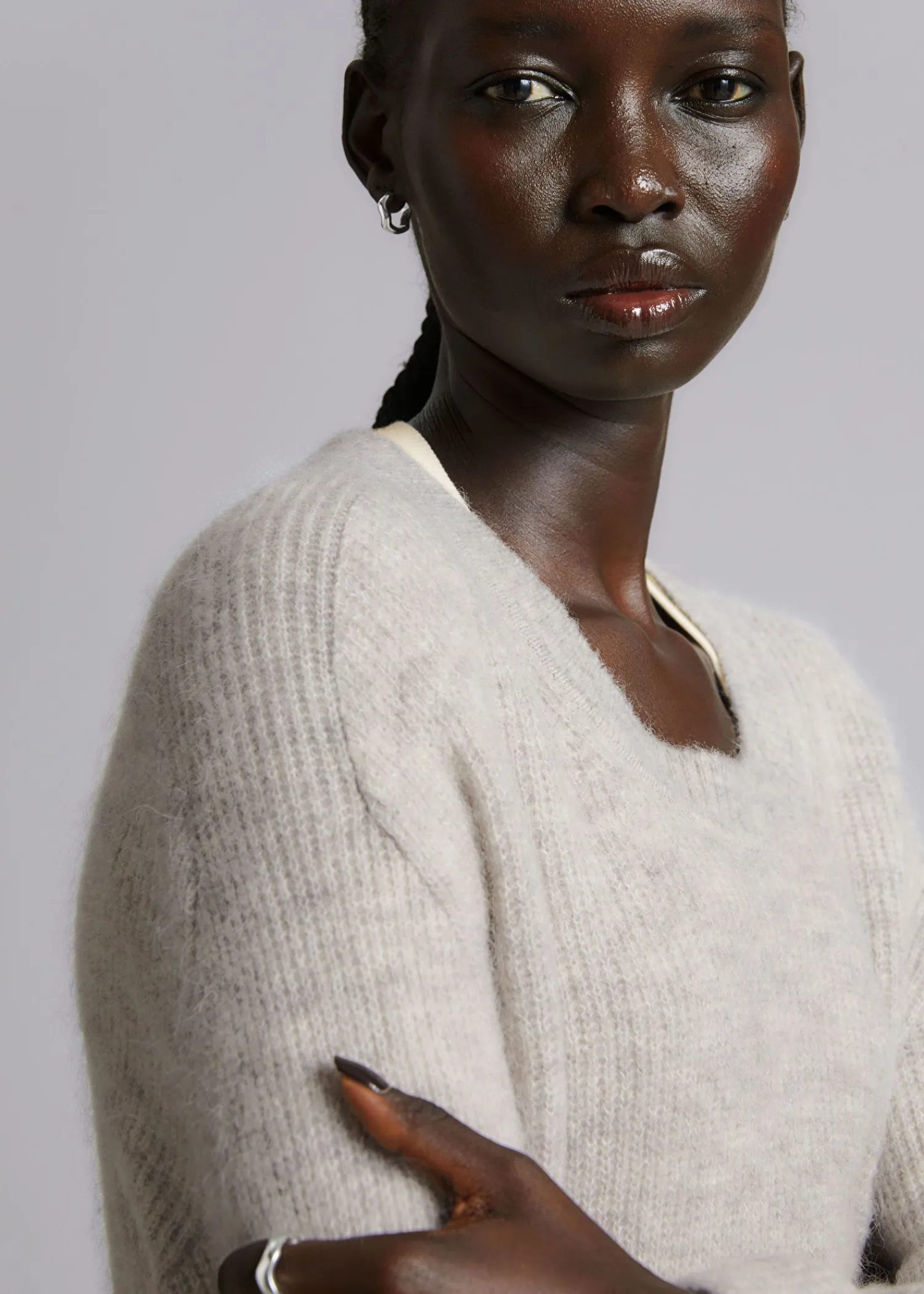 Discount Oversized Strik Midikjole Kvinder Kjoler