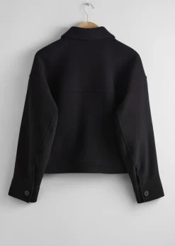 Sale Oversized Uld-Blandingsjakke Kvinder Frakker & Jakker