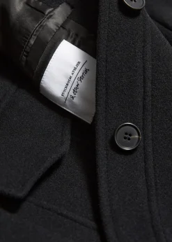 Sale Oversized Uld-Blandingsjakke Kvinder Frakker & Jakker