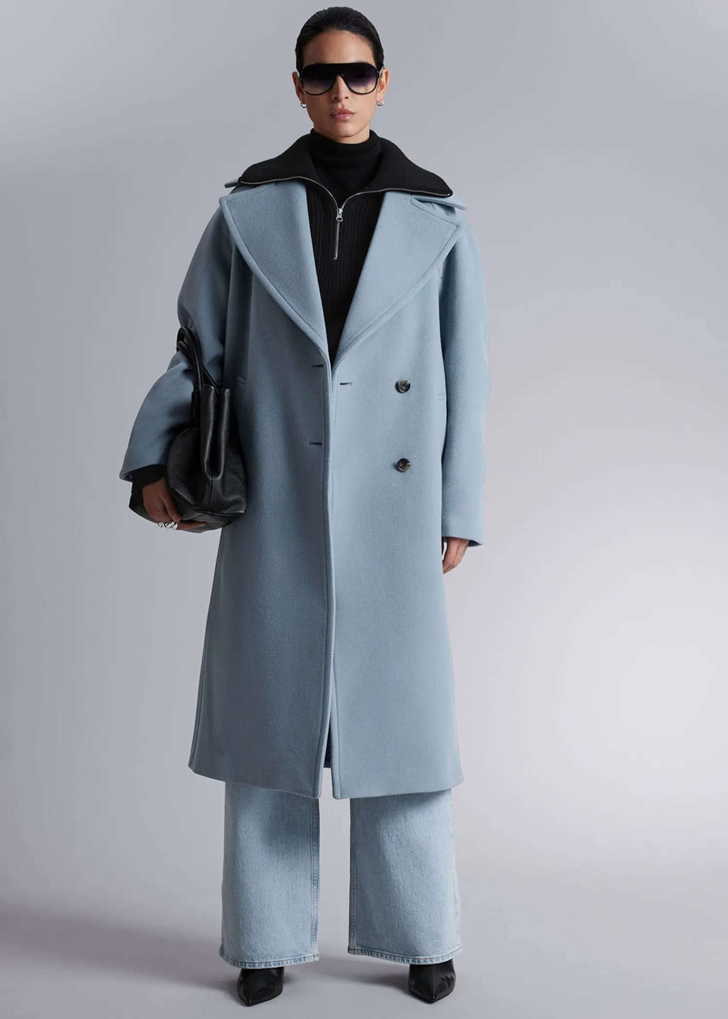 Store Oversized Uldfrakke Kvinder Frakker & Jakker