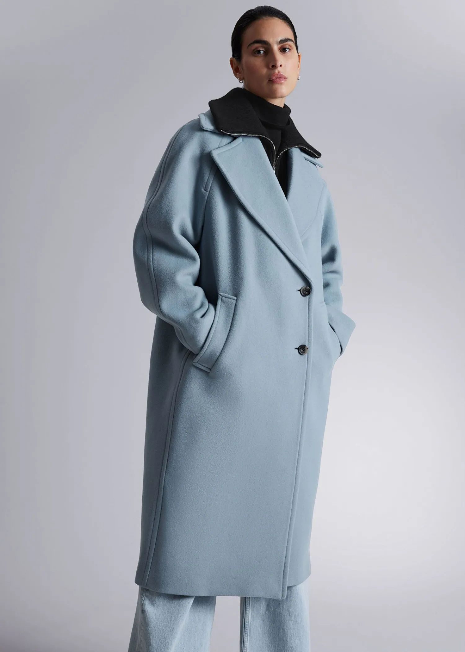 Store Oversized Uldfrakke Kvinder Frakker & Jakker