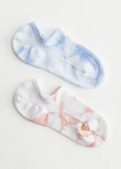 Cheap 2-Pack Tie-Dye Step Sokker Kvinder Strømper Og Strømpebukser