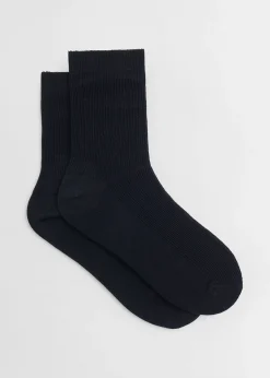 Clearance 2-Pak Ribbede Sokker Kvinder Strømper Og Strømpebukser